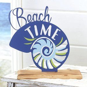 "Beach Time" Summer Tabletop Sign